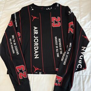 Air Jordan Black and Red Long Sleeves. Perfect Iconic piece